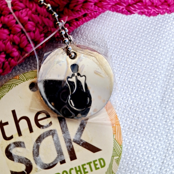 NWT The Sak brand " The Palm Springs Cross Body" bohemian core crocheted bag. - Picture 9 of 11